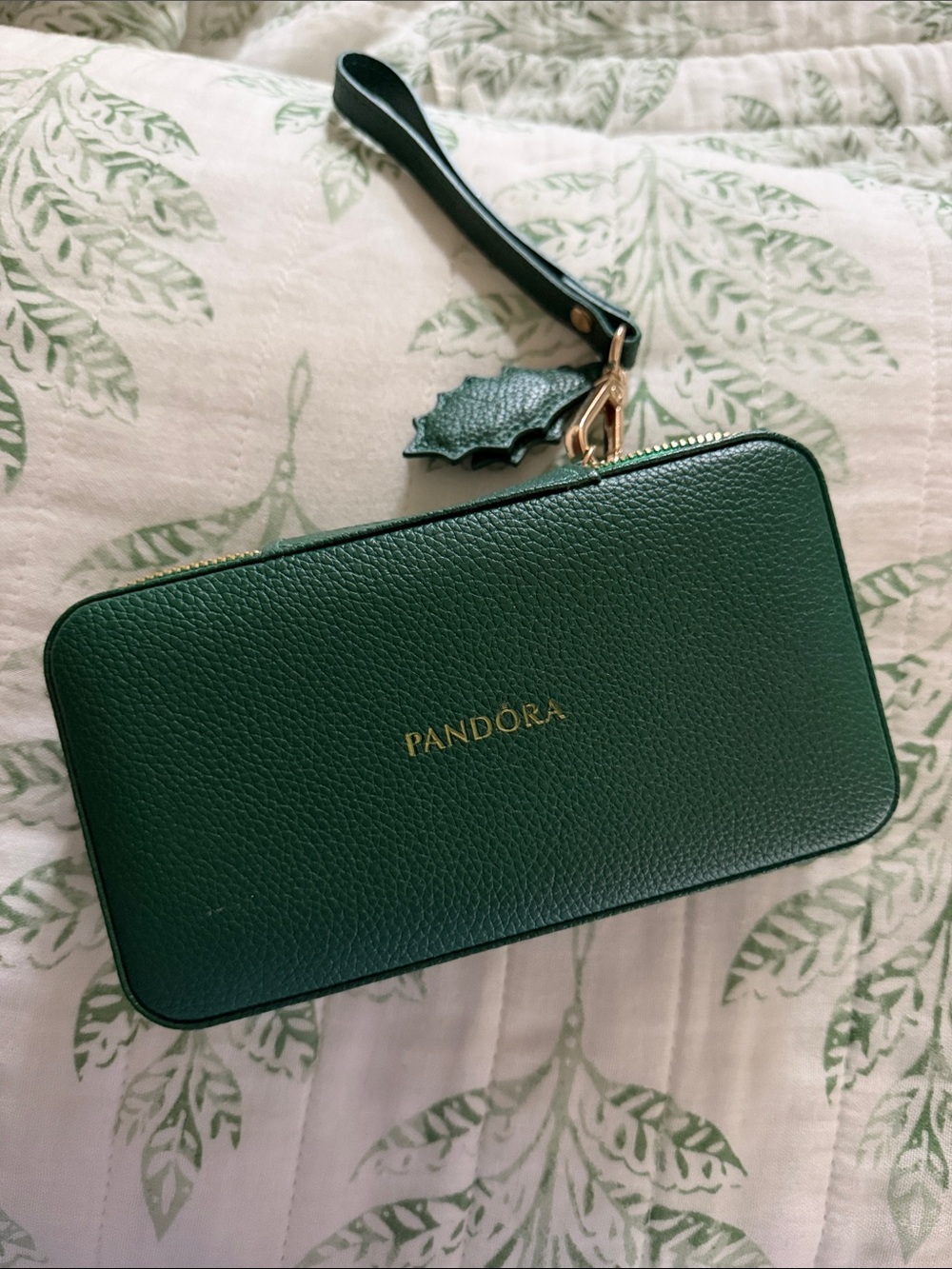 Pandora Green jewelry case clutch